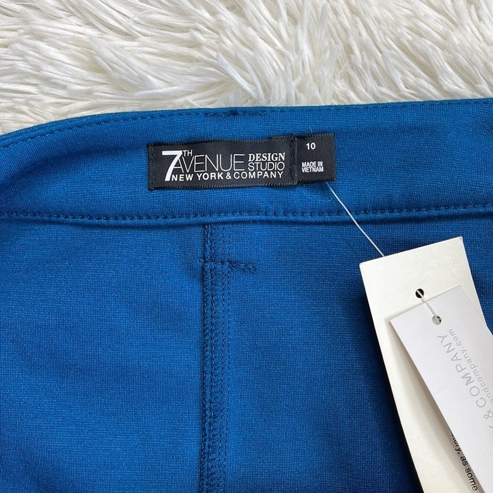 NY & Co 7th Ave Blue Mini Skirt - Picture 6 of 9